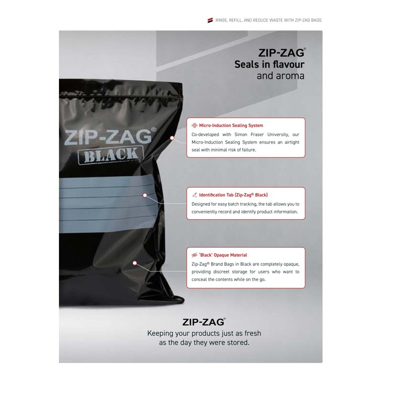 Zip Zag Bags 10x Half Pound Zipper Bags (11" x