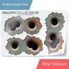 Realistic Bullet Hole (Bullethole) 3D Stickers - Large Caliber Rapid