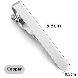 Set of 6 Tie Clips for Men (Gold/Silver/Black), Metal Tie Clips, Men's Tie Pin Set, Thin Tie Clip for Valentine's Day, Christmas, Wedding, Everyday Use, copper