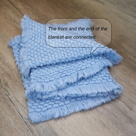 Zeroest - Cesta para fotografía de bebé, manta de lana trenzada para sesión de fotos para recién nacidos, relleno para posar fondo (azul)