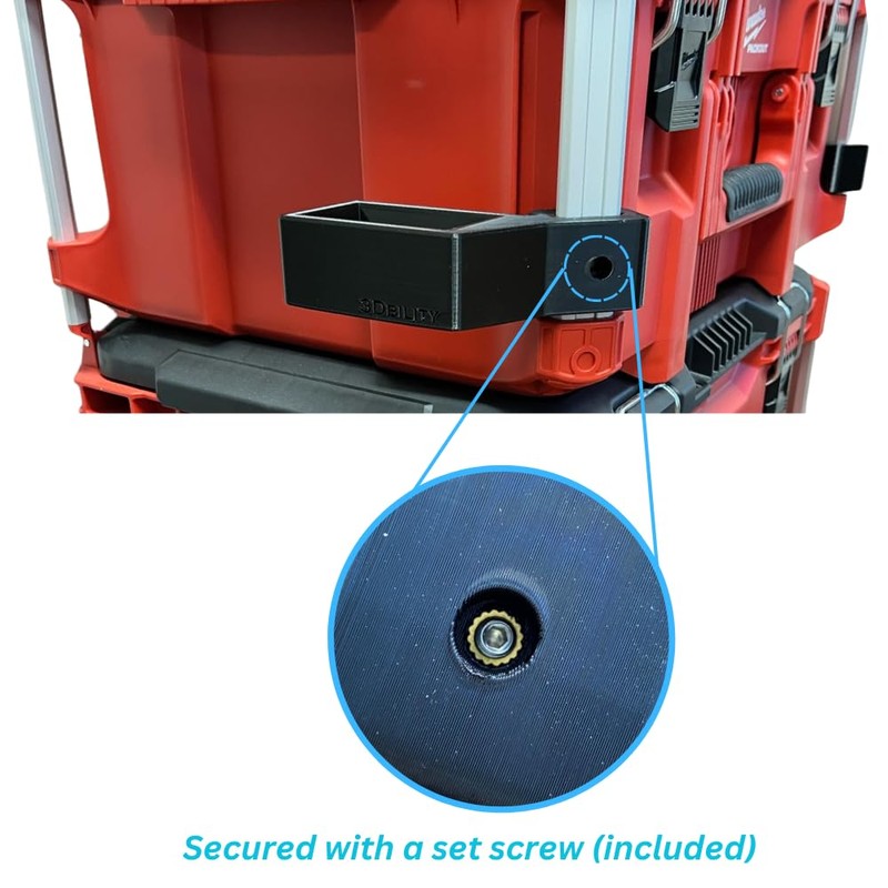 Level Holder Compatible with Milwaukee Packout by 3Dbility (Right Side