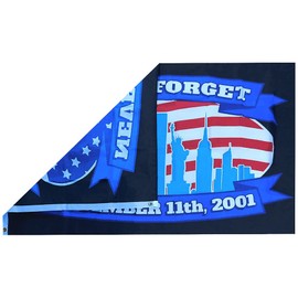 Never Forget 9/11 September 11th, 2001 (USA) 3x5 3'x5' Premium Quality Fade Resistant Heavy Duty Polyester Flag Banner Grommets