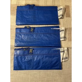 IKEA FRAKATA 10 Gallon Recyclable Medium Blue Bag  Reusable  Eco friendly 3 Pack