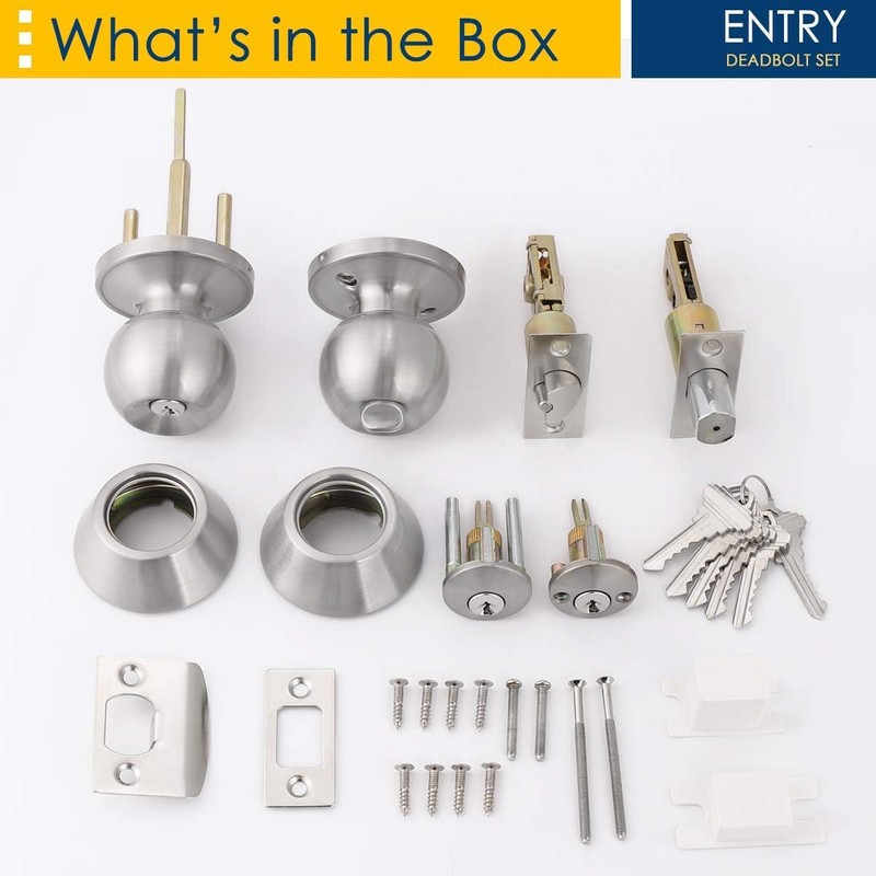 Brotima 1 Pack Keyed Alike Door Lock Set with Deadbolt,