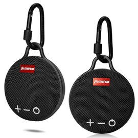 UrbanX Audience Series IPX7 Bluetooth Waterproof Speaker with Clip, 20H Playtime, Compact Speaker with Big Sound, Punchy Bass, Wireless for Mi 9 & Beach, Pool, Boat, Biking Black 2 Pack