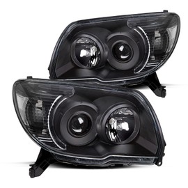 JSBOYAT Headlight Assembly Compatible with 2006-2009 4Runner, 4th gen 4runner Projector Headlamp Driver & Passenger Side (Black Housing with Clear Reflector)