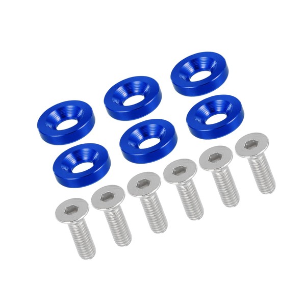 Partuto Universal Finishing Countersunk Fender Bumper Washers, Gasket Screw Engine