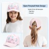 Gelapa Ponytail Baseball Hat for Toddler Kids 6-8 Years, Girls