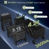 Hikemoon 34'' Extra Long Collapsible Wagons Carts Foldable, 360LBS Heavy