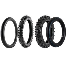 Unbranded Front + Rear 70/100-17 90/100-14 Tyre Tires Tubes Pit Dirt Bike KLX110 KX65 CT70