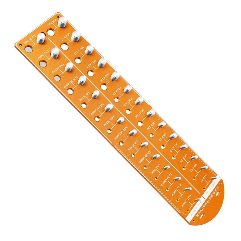 Nut and Bolt Thread Checker 14 Inch and 14 Metric