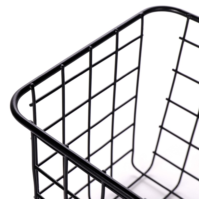 XINFULL 4 Pack Wire Storage Baskets Household Metal Wall-Mounted Containers