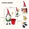 HONGLAND Christmas Decorations Outdoor Metal Gnome Yard Art Garden Gnomes