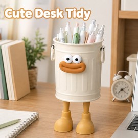 Cartoon Pen Holder for Desk Organization - ABS Stationery Storage Cup for Home, Study, Office & Gifts
