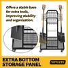 SOYEEZE Garden Tool Organizer with Lockable Wheels, Heavy Duty 3-Tier