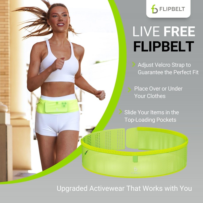 FlipBelt Air Adjustable - Neon Yellow - MXL