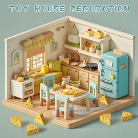 Santiccipa 70Pcs Fake Cheese, Mini Cheese Toy, Resin Food for Dollhouse Miniatures, DIY Earrings, Hat Decorations, Tiny Things to Hide