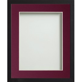 Frame Company Webber Black with Plum Mount, A4 for 9x6 inch