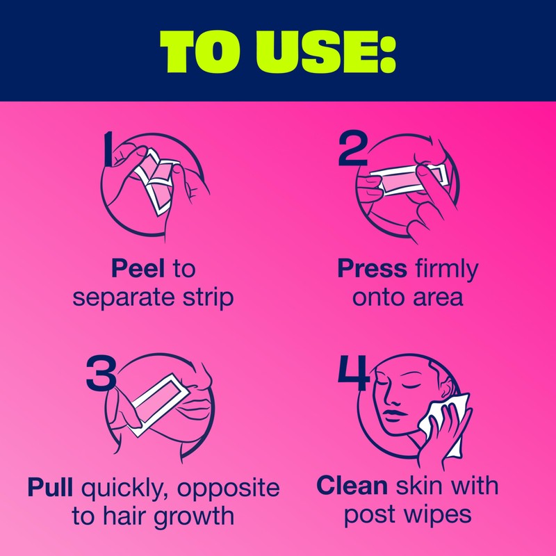 Nair Hair Remover Wax Ready Strips, Face and Bikini Hair