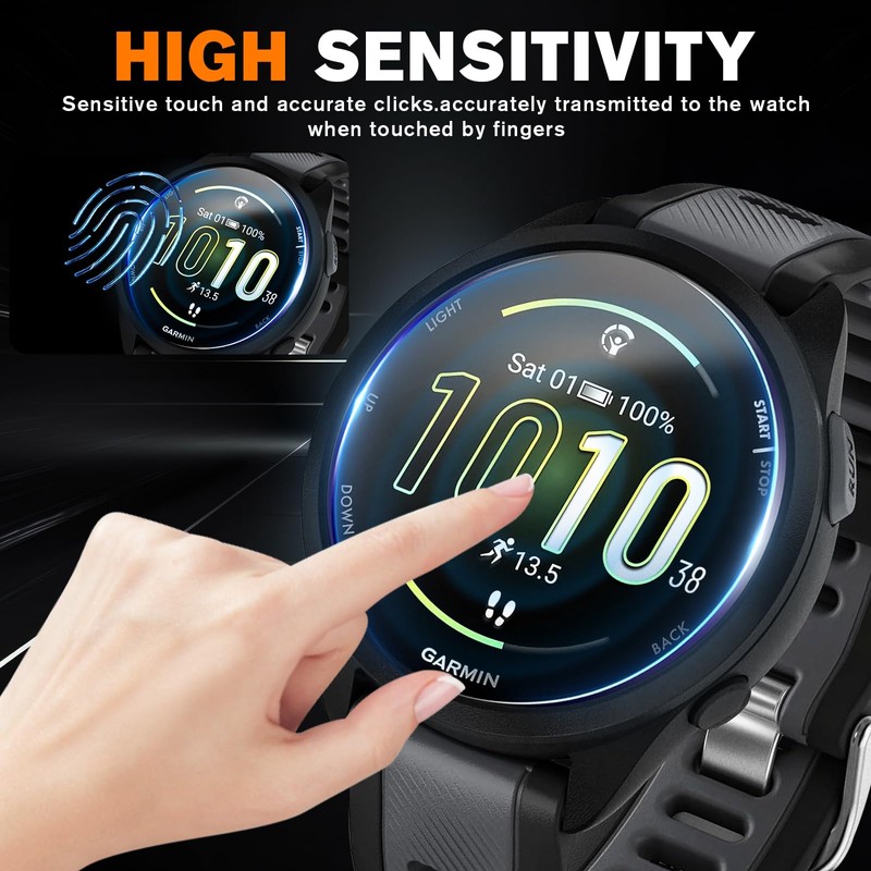 8 Packs Compatible for Garmin Forerunner 165 music Screen Protector,Advanced