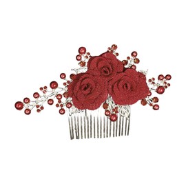 OATIPHO Rose Hair Comb for Women Elegant Wedding Accessory Decorative Side Comb Clip for Bridal and Special Occasions Adds Charm to Hair Styles