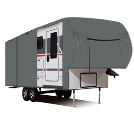 labwork Travel Trailer Cover RV Cover Camper Cover Windproof 5th Wheel RV Cover Motorhome RV Outdoor Camper Cover Fits 26-29 Foot Non-Woven Fabric with Accessories