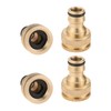 Hicello 4PACK Garden Hose Tap Quick Connectors, 3/4 inch &