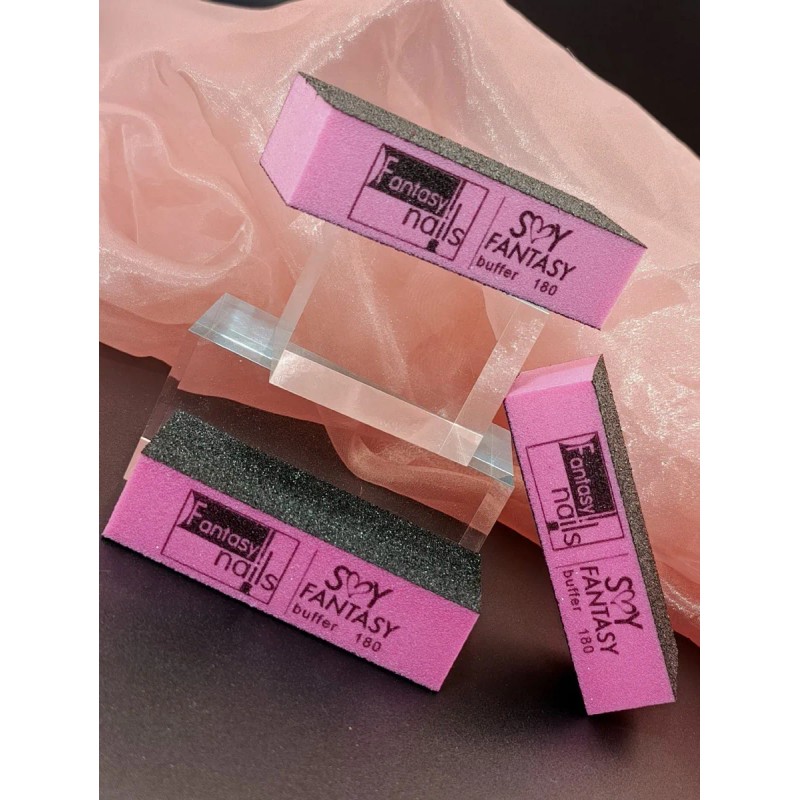 Lima Bloque Pulidor Fantasy Nails Cuadrada Rosa Pack 5 Uds