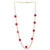 COOLSTEELANDBEYOND Gold Tone Statement Necklaces Multi Layer Long Chain with