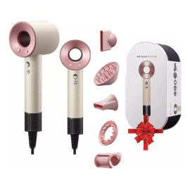 Secadora De Cabello Alta Velocidad Profesional Iónico 6 En 1 Rosa