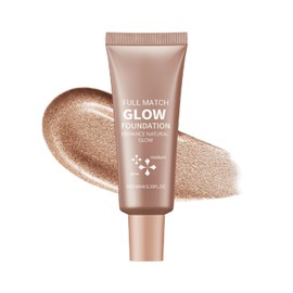 Natural Glow Illuminator Glotion, Hydrating Makeup Highlighter for Face & Body, Liquid Highlighter to Glow, Sheer to Light Buildable Coverage Long Lasting Vegan & Cruelty-Free (Medium)