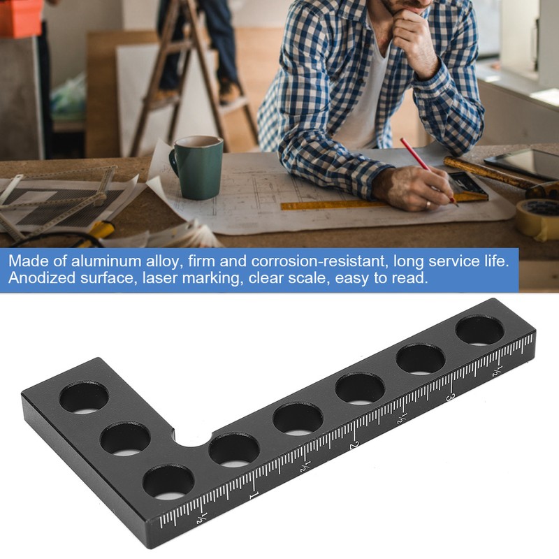 90 Degree Positioning Squares Right Angle Ruler Woodworking Tools Inch
