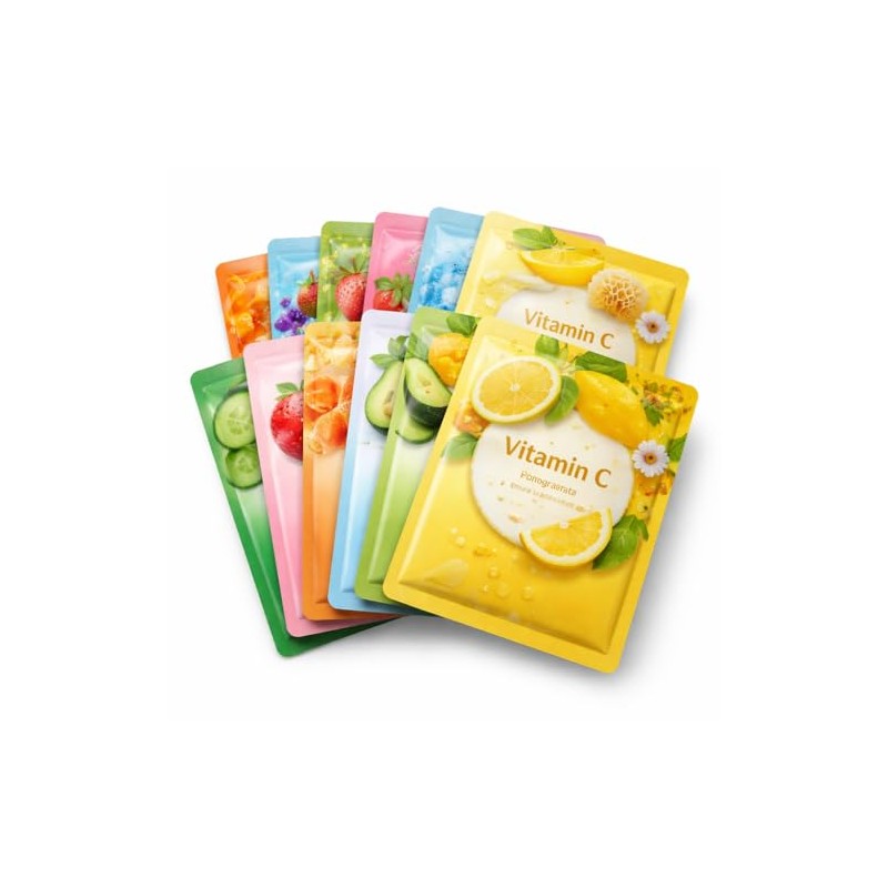 Mascarillas Faciales Coreanas Surtidas – Pack de 10 Piezas Hidratantes