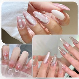 UR SUGAR Cat Magnetic Eye Gel Polish - 15ml Glitter Magnetic Nail Art Gel, Translucent Shimmer Effect Soak Off Silver Glitter Gel Polish for Salon & Home DIY Manicure