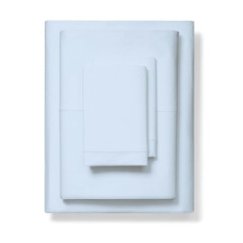 Thread Spread 80% Cotton, 20% Viscose Derived from Bamboo - 3 Piece Sheets for Twin XL Size Bed, Silky Soft, Breathable & Cooling Luxury Sheets, 16" Deep Pocket Fitted Sheet - Aqua Blue Sheet