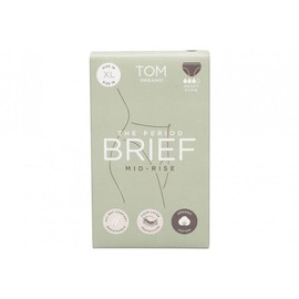TOM Organic Buy Tom Organic The Period Brief Mid-Rise Black Extra Large Online