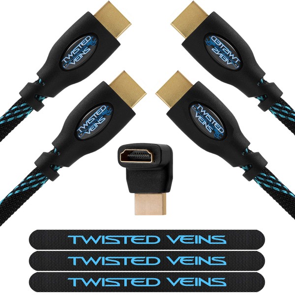 Twisted Veins HDMI Cable 20 ft, 2-Pack, Premium HDMI Cord