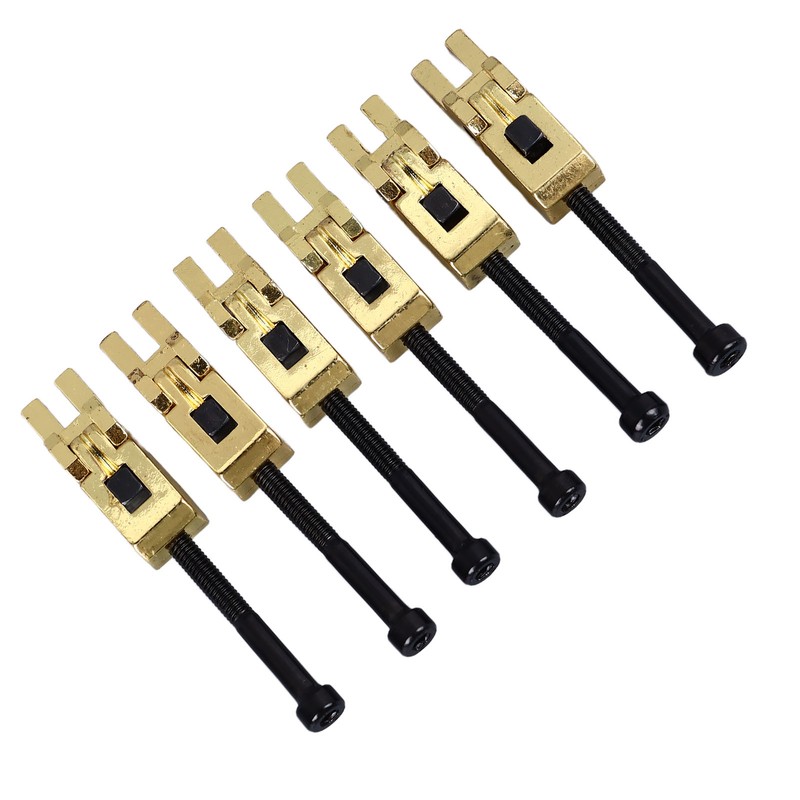 6Pcs Electric Guitar Bridge Saddle Double Locking Tremolo Metal Roller