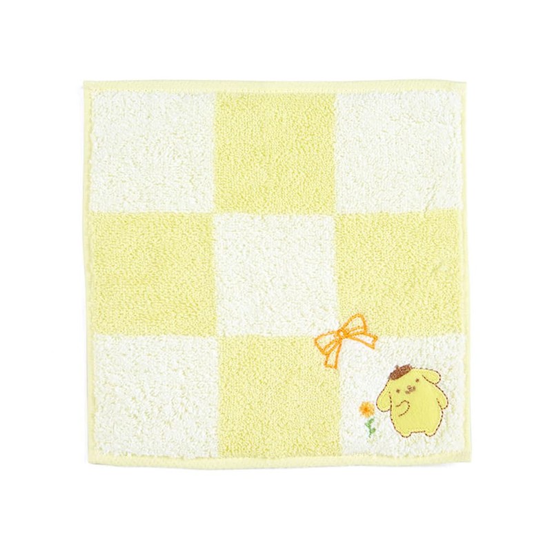 Sanrio 260371 Pompompurin Character Petite Towel, Pompompurin, 7.9 x 7.9