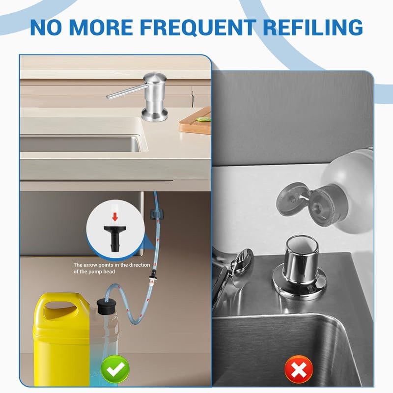 Yofidra Soap Dispenser for Kitchen Sink: Built in Sink Soap