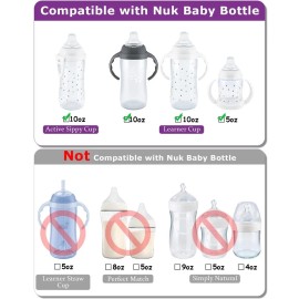 joyfeed Sippy Cup Nipples for NUK Active and Learner Cup,Variable Flow,...