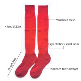 ZARSIO Baseball Belt and Socks Combo Set Adjustable Baseball Softball Elastic Waist Belt and Breathable Socks for Adult (Red)