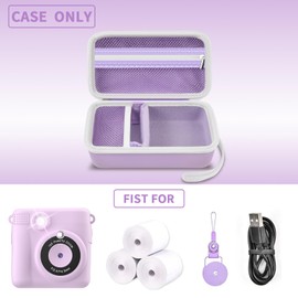 Grapsa Case Compatible with ESOXOFFORE for Dylanto for Anchioo for WEEFUN for GKTZ for Amzelas for Mafiti Instant Print Camera for Kids, Film Camera Storage Holder Organizer Bag (Box Only)- Purple