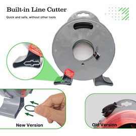 A ANLEOLIFE 5-Pound Heavy Duty Sawtooth .170-inch-by-440-ft Dual Core String Serrated Trimmer Line Spool for Walk Behind Wheeled Mowers,with Built-in Line Cutter