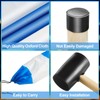 Beach Wind Screen 15.7ft Wind Blocker Beach Barrier Blue White