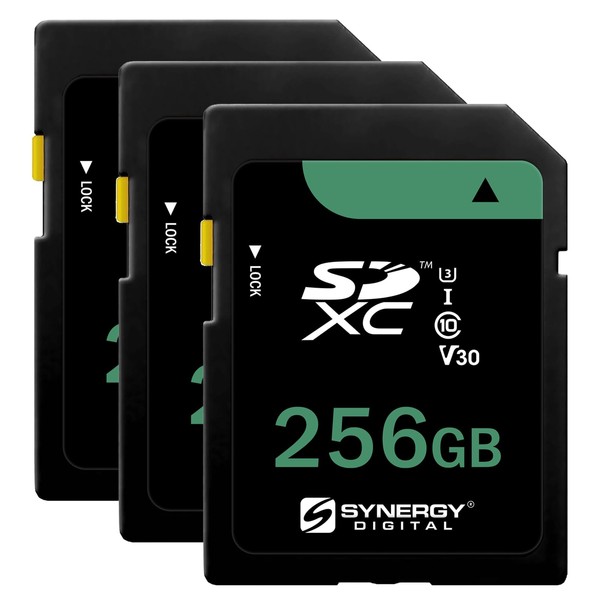 Synergy Digital 256GB Secure Digital SDXC UHS-I Memory Cards, Compatible