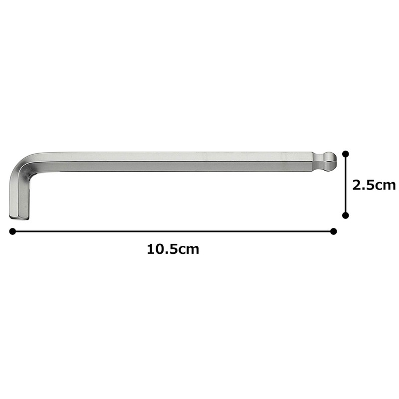 TONE BSB-08S Short Ball Point L-Shaped Wrench Under The Neck
