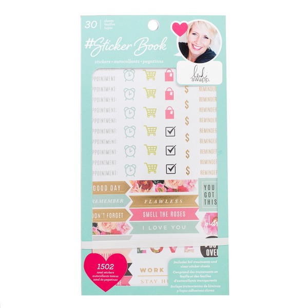 Heidi Swapp 344869 Miscellaneous Color Fresh-Memory Planner-Sticker Book-Gold Foil-30 Sheets
