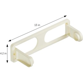 DecorRack Pack of 2 Wall Mount Paper Towel Holders for Kitchen and Bath BPA Free- Plastic Folding Under Cabinet Paper Towel Holder Dispenser Cream (Pack of 2)