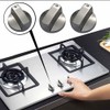 MIGUOSJIAONE 4 Pcs 6MM Gas Hob Knobs Silver Gas Stove